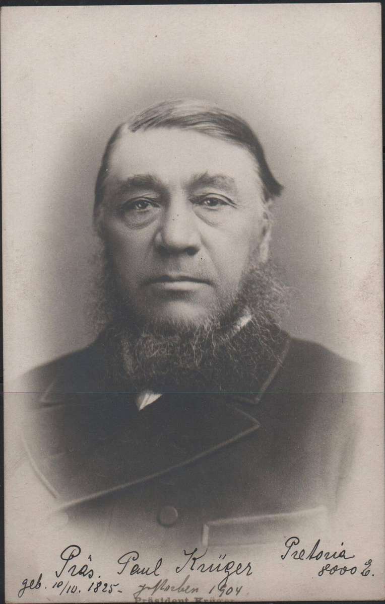 Circa 1900 ABW - Unused German postcard featuring Pres Paul Kruger