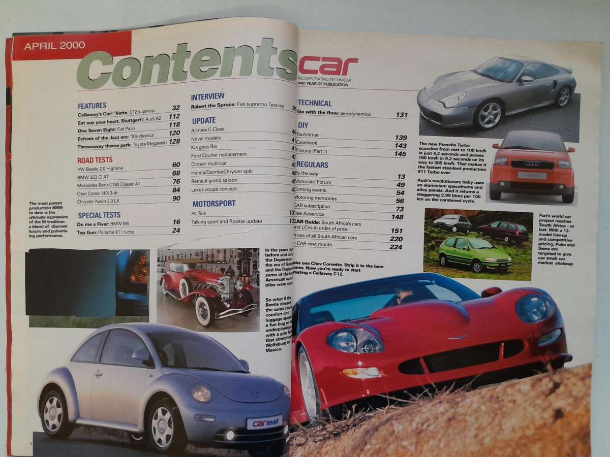 CAR MAGAZINE - April 2000. - A few pictures have been cut out.