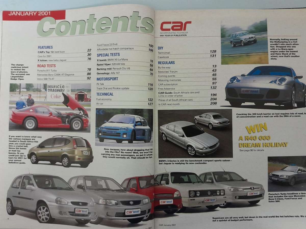 CAR MAGAZINE - January 2001.