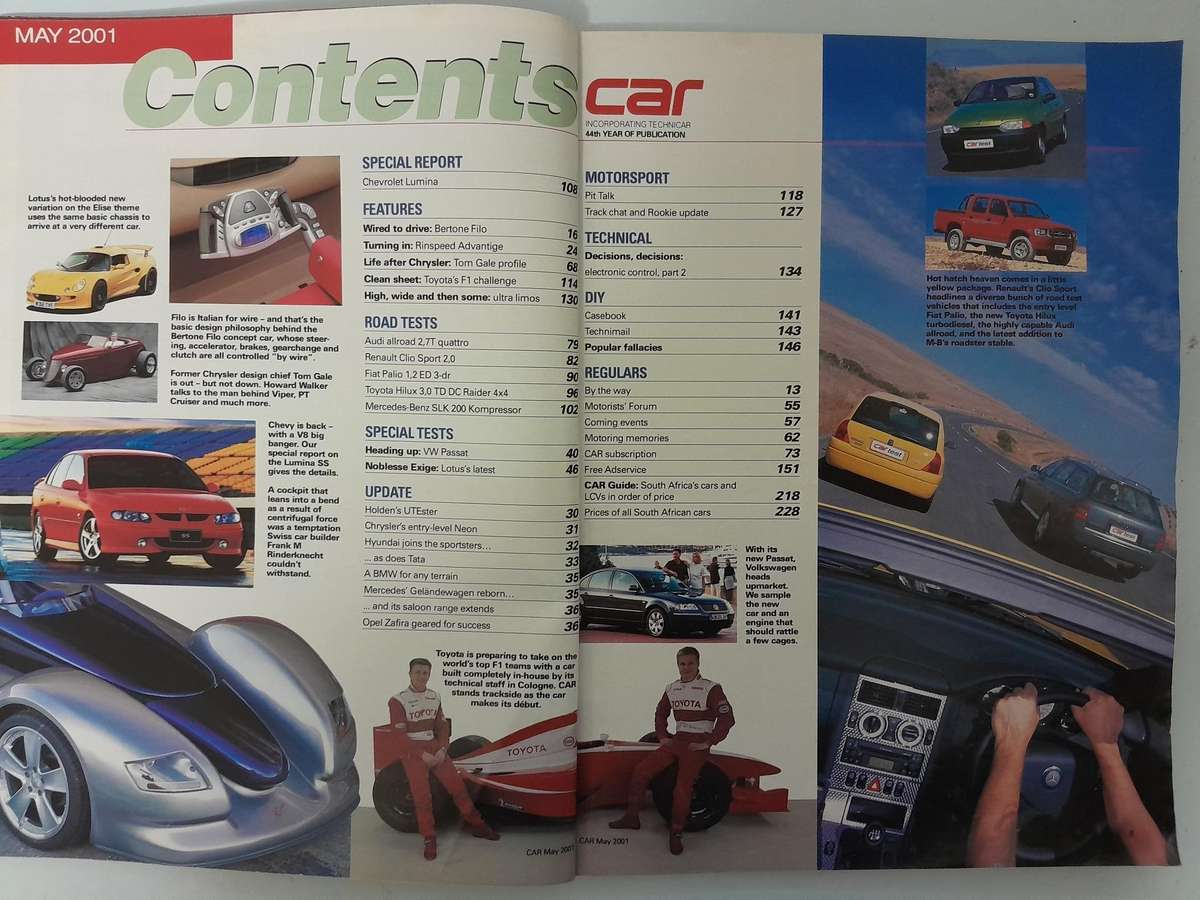 CAR MAGAZINE - May 2001 and June 2001.