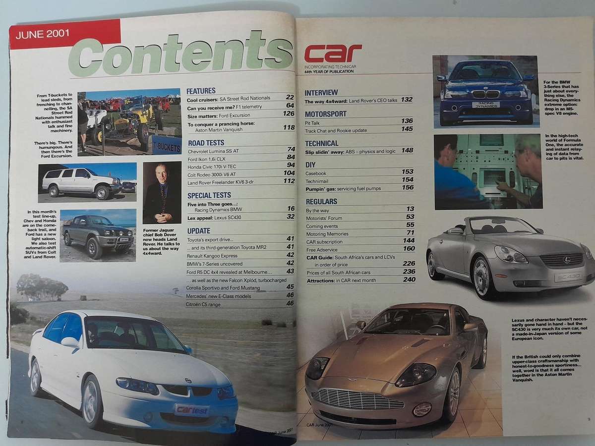 CAR MAGAZINE - May 2001 and June 2001.