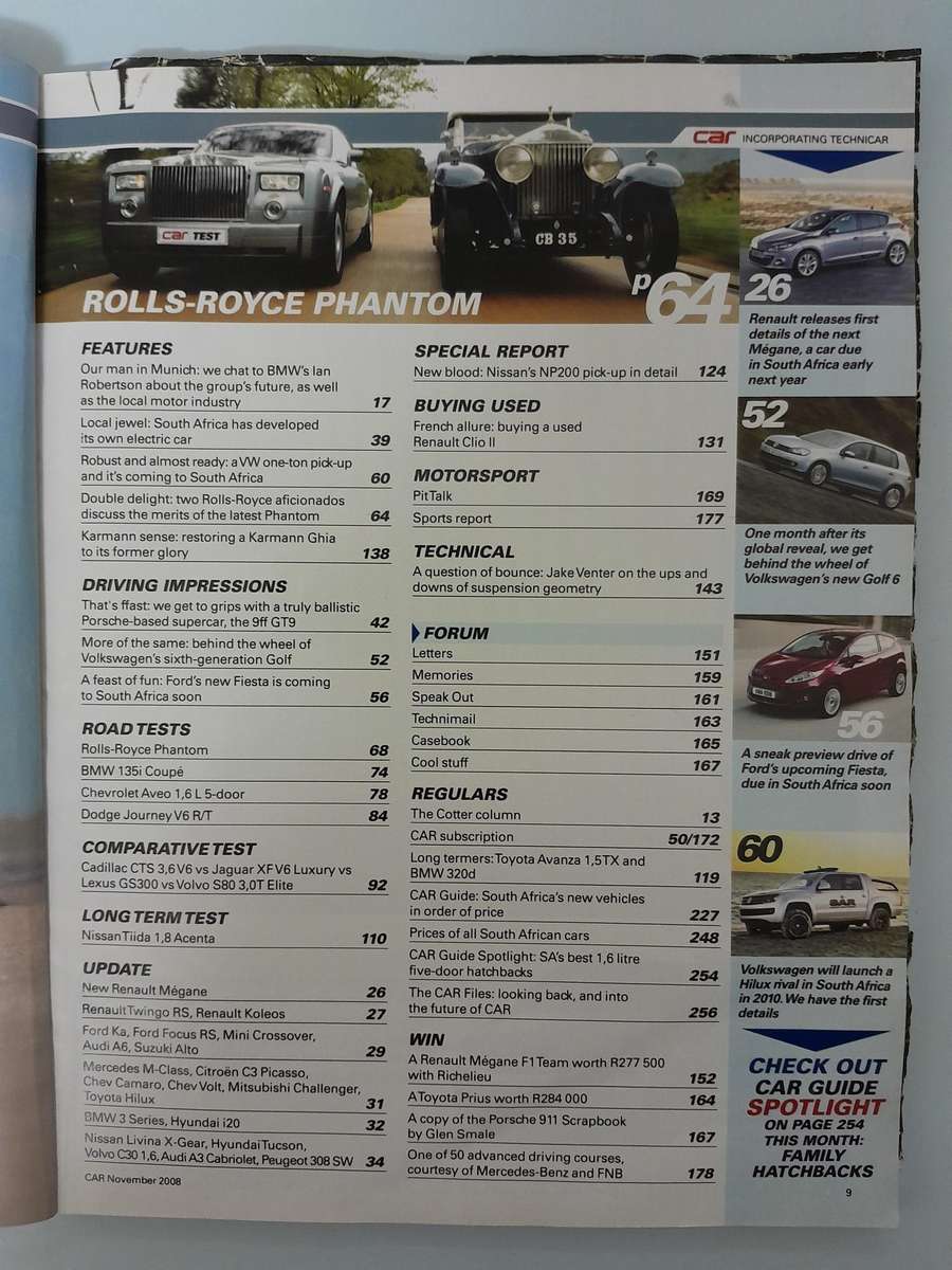 CAR MAGAZINE - November 2008 and December 2008.