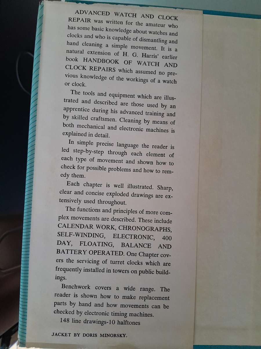 Advanced Watch and Clock Repair - H.G. Harris