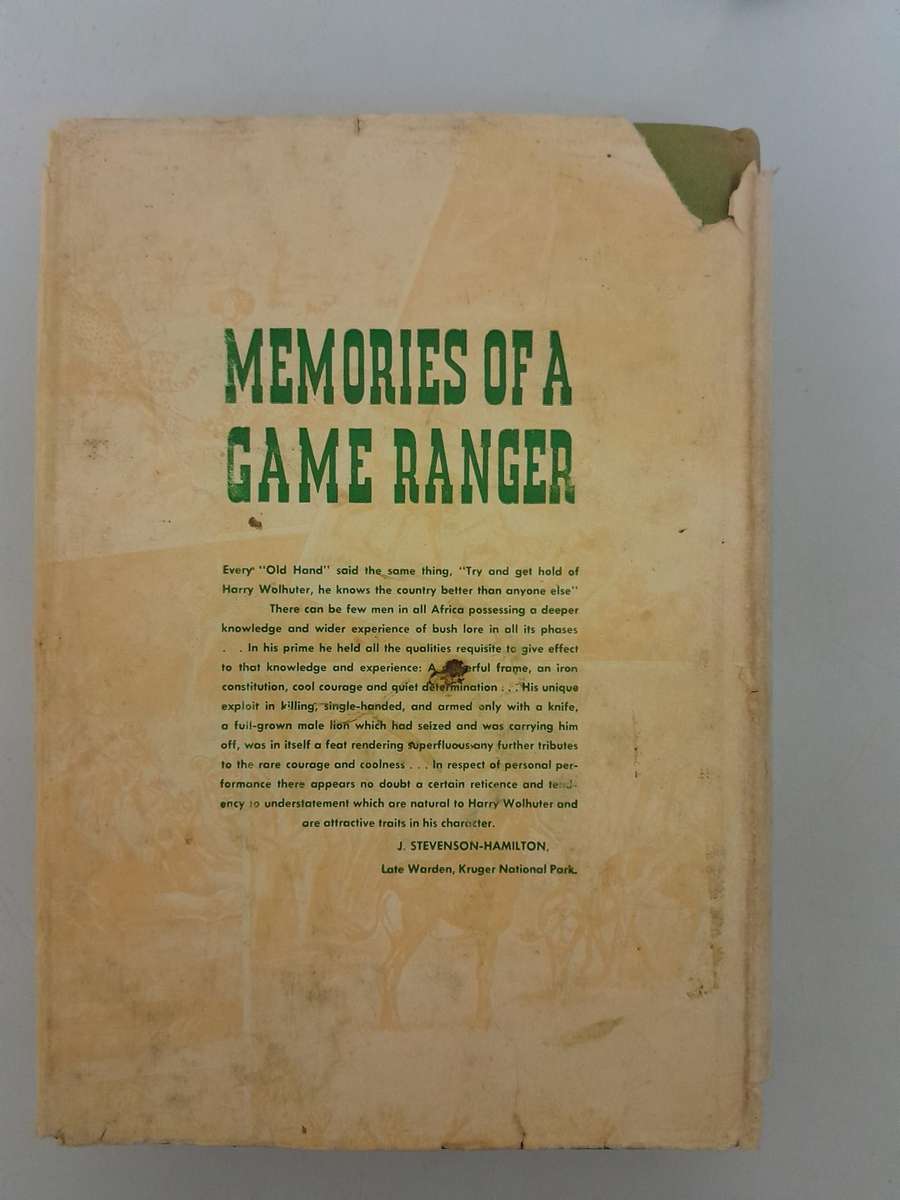 Memories of a Game Ranger - Harry Wolhuter.