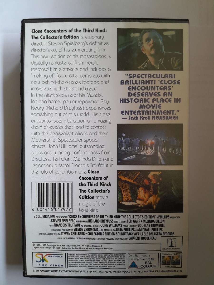 Close Encounters - The Collectors Edition.  VHS