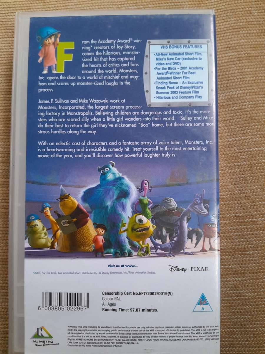 Monsters INC - 2001 - VHS