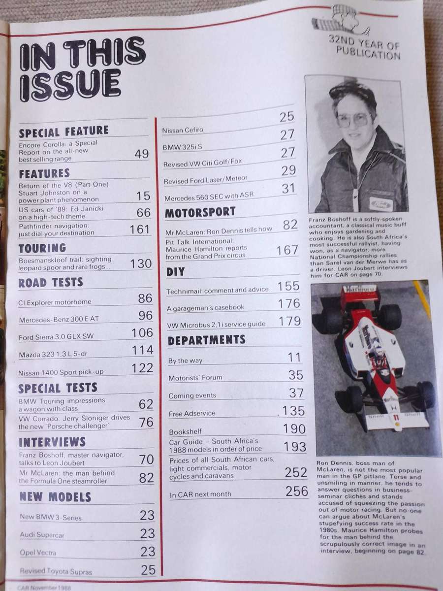 CAR MAGAZINE - NOVEMBER 1988.