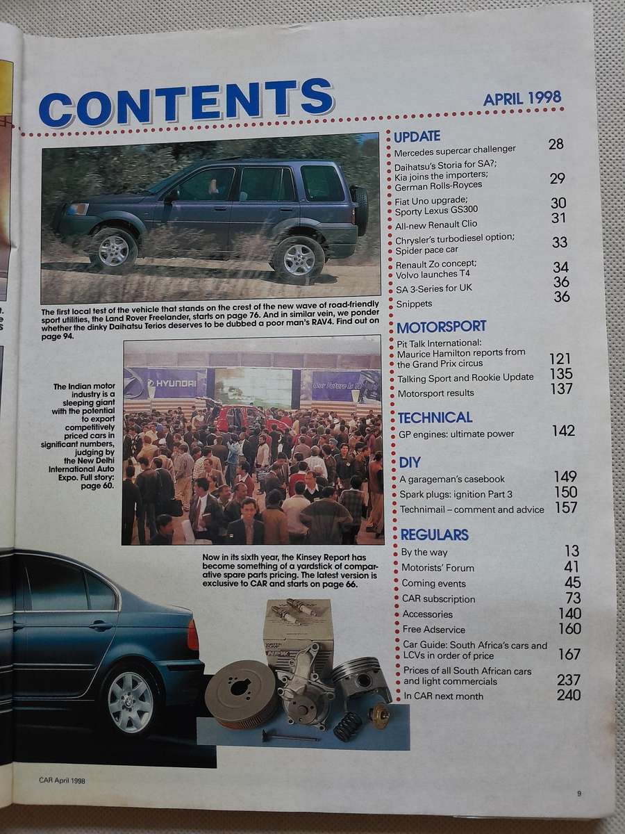 CAR MAGAZINE - April 1998.