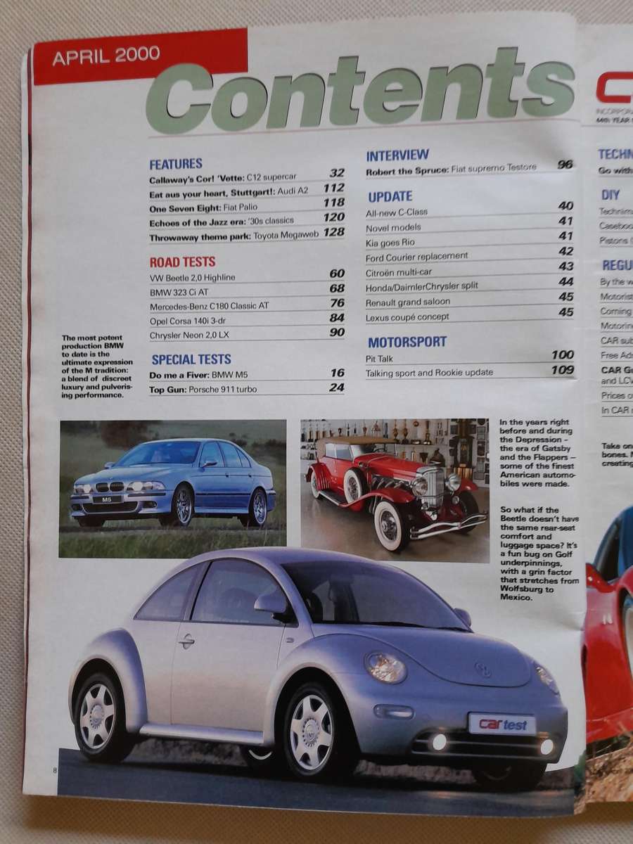 CAR MAGAZINE - April 2000.