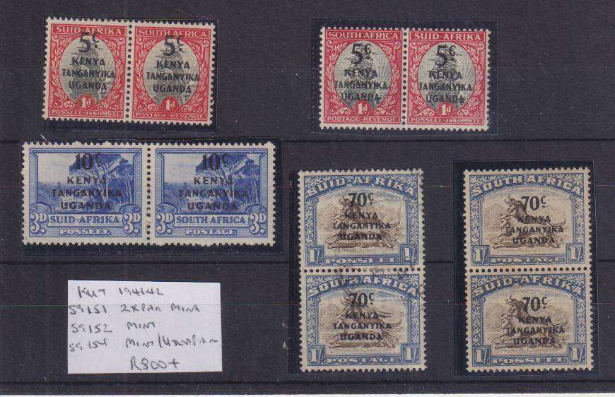 R20 SALE -  EARLY KENYA, UGANDA, TANGANYIKA (KUT) STAMPS