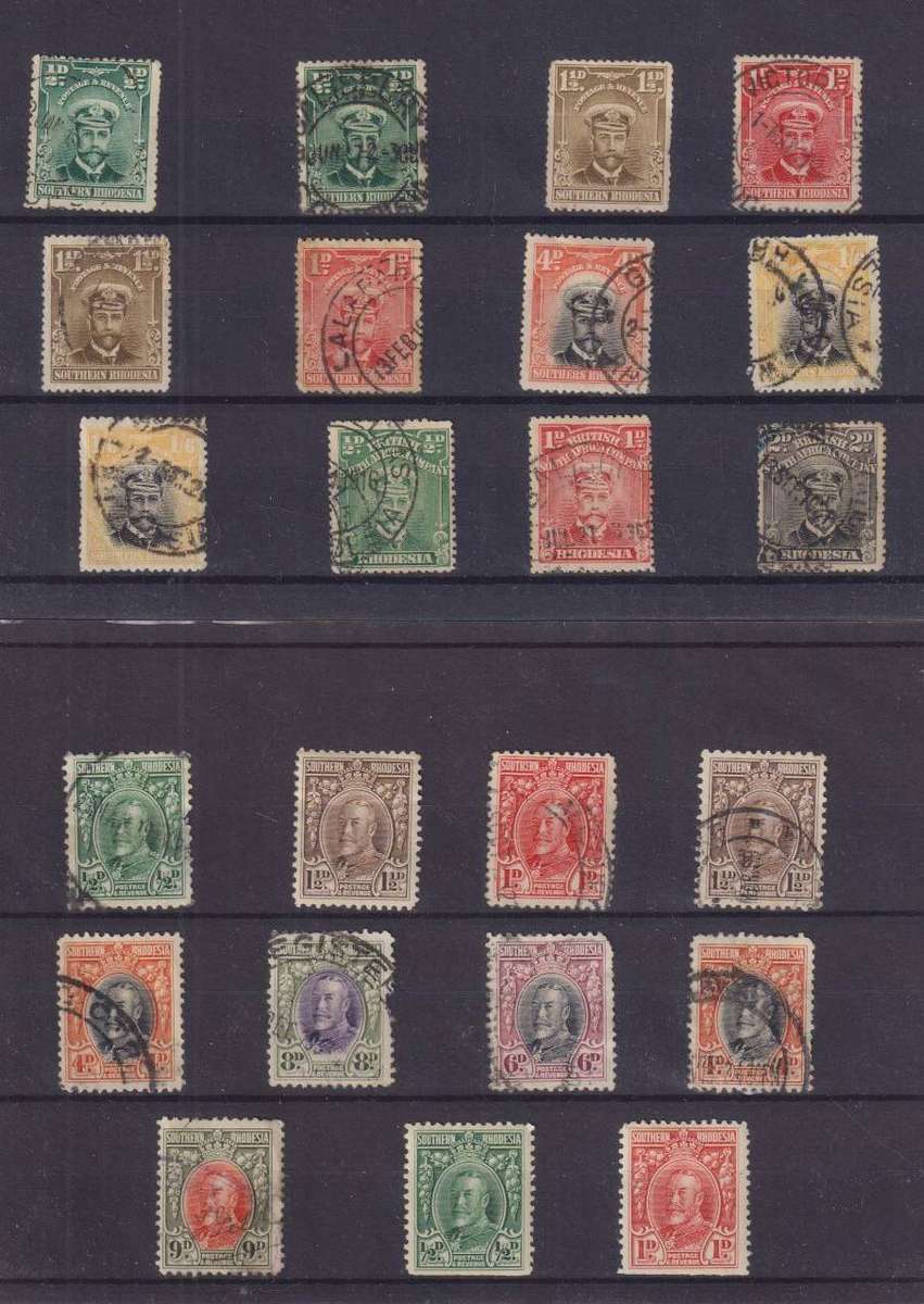 R20 SALE -  VARIOUS SOUTHERN RHODESIA STAMPS