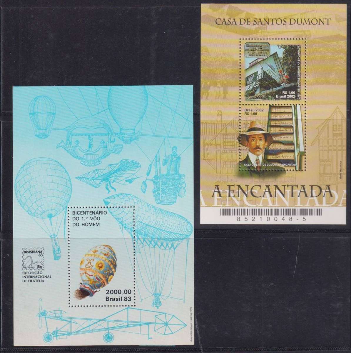 R12 SALE - 2 x MINISHEETS - AIRSHIPS, HOT AIR BALLOONS, AVIATION