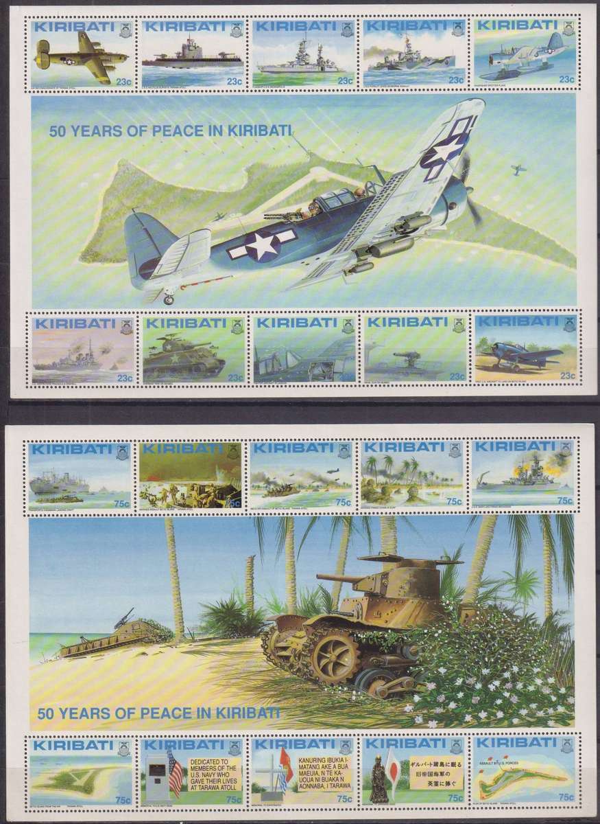 R30 SALE - Minisheets - World War 2 - Kiribati