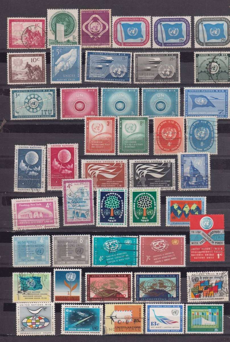 UNITED NATIONS STAMPS - Beautiful designs - SEE 3 SCANS