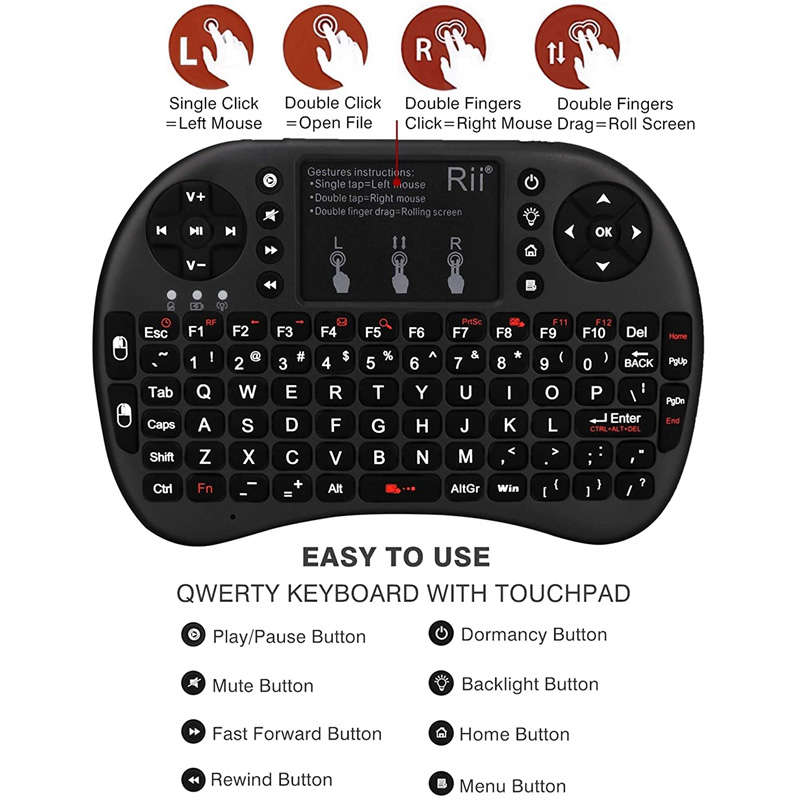 H96 Max X2 Android Media Player Quad Core 4GB RAM 32GB Storage + Rii i8+ Wireless Mini Keyboard