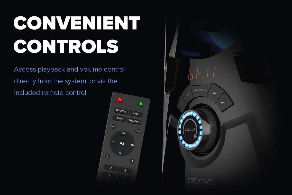 Creative SBS E2900 2.1 Powerful Bluetooth Stereo Satellite & Subwoofer Desktop Speaker System