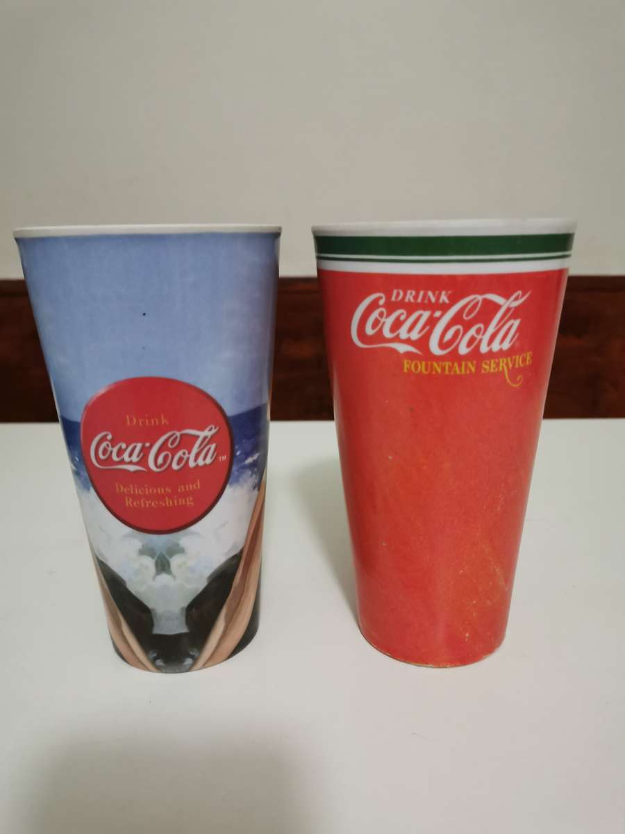 Coca Cola Gibson fountain cups pair