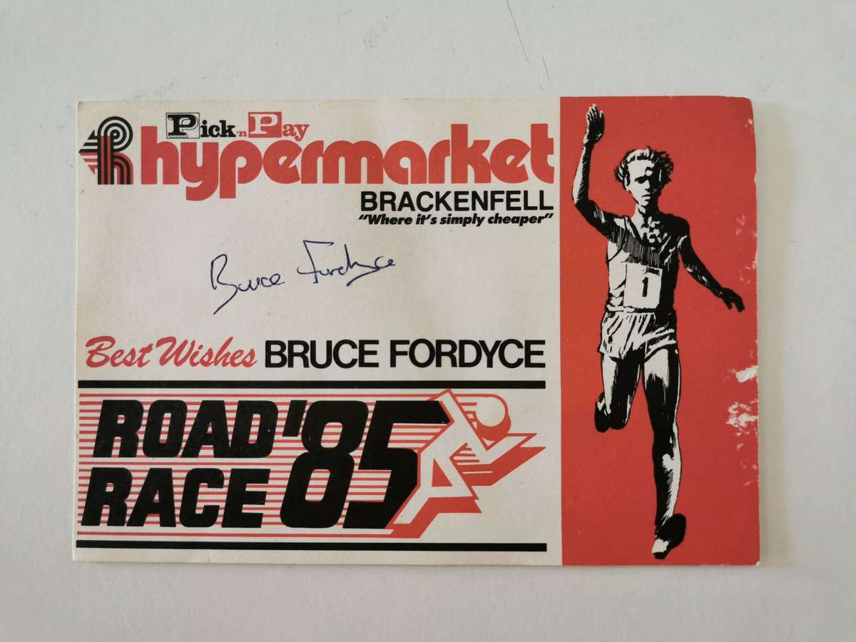 Bruce Fordyce autographed memorabilia