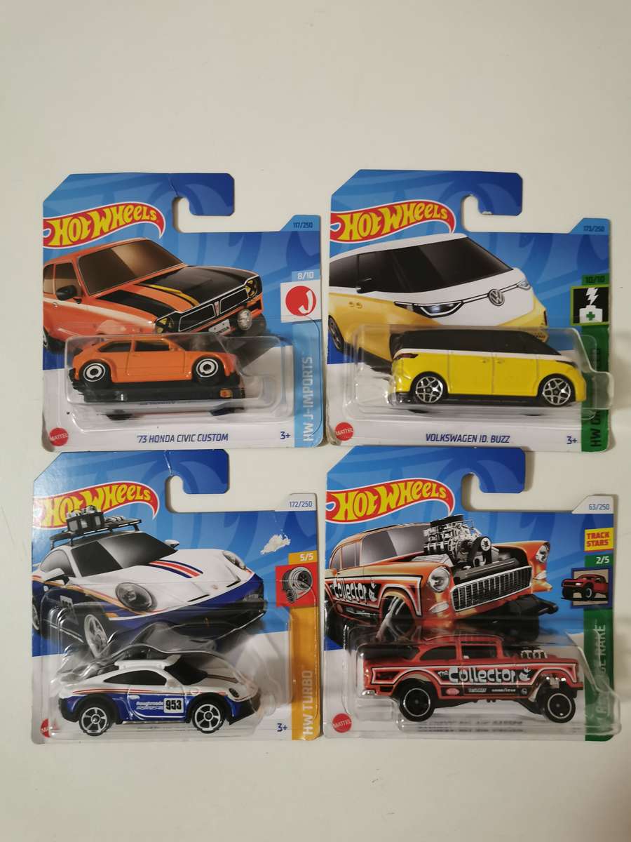 Set of 4 HotWheels diecast models