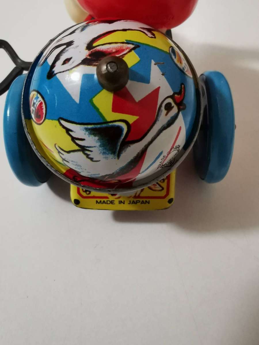 Vintage wind up "Happy days" tin bunny.