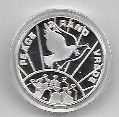 R1 AUCTION - 1993 R2 PEACE PROOF CROWN SIZE SILVER