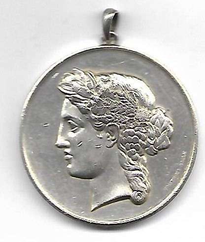 R1 AUCTION - BEAUTIFUL LARGE 1880 SILVER MEDAL DESIGNED BY FAMOUS VAUTHER GALLE 1818-1899 SEE DESCRI