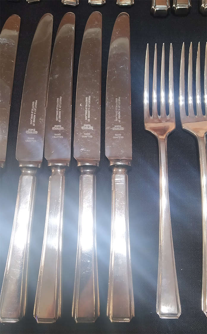 Double Silver Plated A1 EPNS Priestley & Moore 35 Piece Cutlery Set