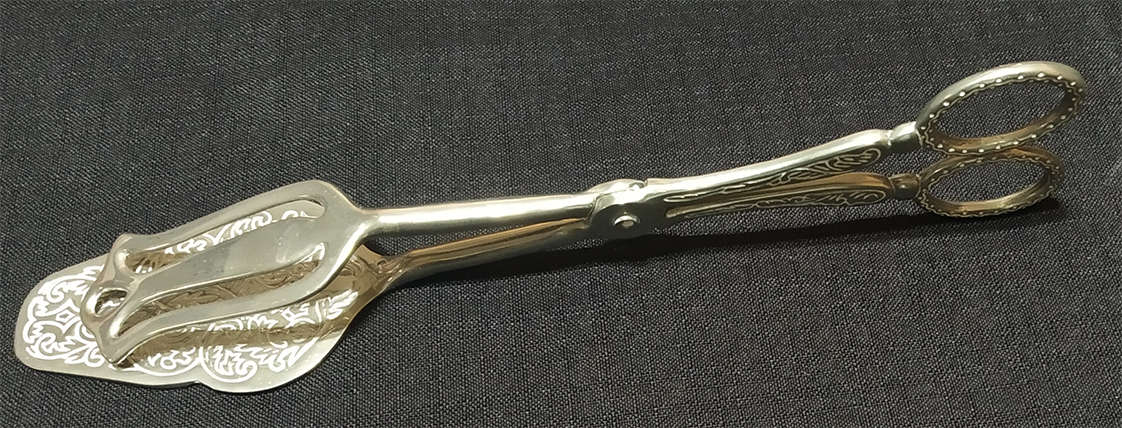 Silver Plated Salad Server Tongs