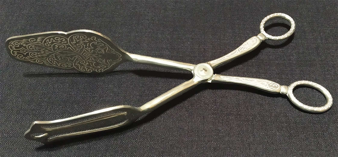 Silver Plated Salad Server Tongs
