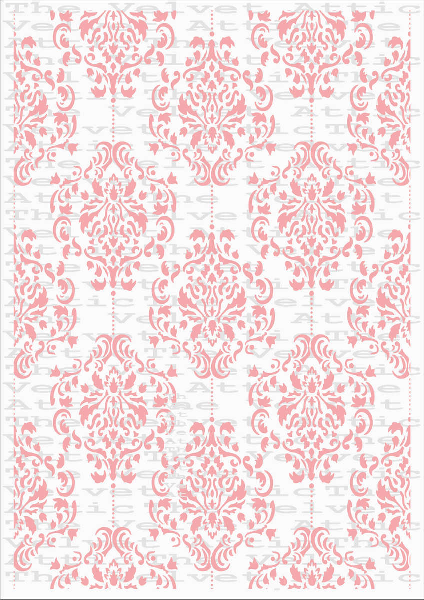 Stencil - Damask Wall Pattern - A3