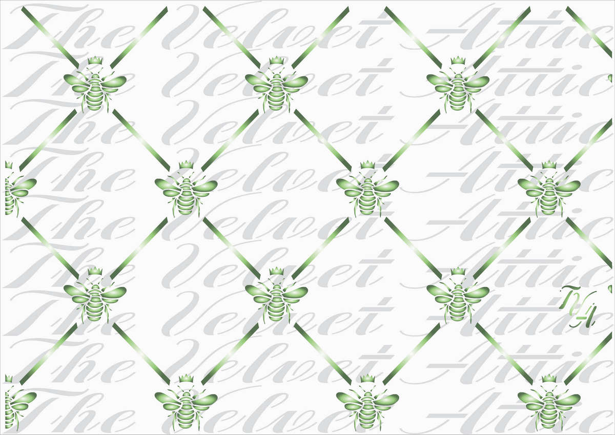 Stencil - Royal Bee Lattice - A3