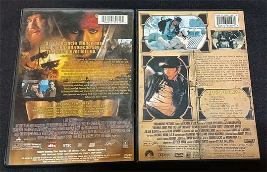Set of 2 DVD's - Pirates of the Caribbean & Indiana Jones