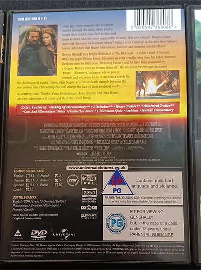 Set of 3 DVD's - The Mummy / Dragonheart / Mighty Joe Young