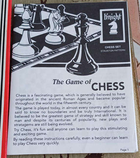 Empire Standard Chess Set in Box