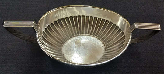 Antique Silver Plated Twin Handled Gadrooned Sugar Bowl - EPNS JD&S 7727 2 Hard Soldered