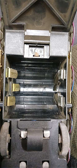 Vintage Metal Bell Clanger Red Mountain Express Train Battery Operated