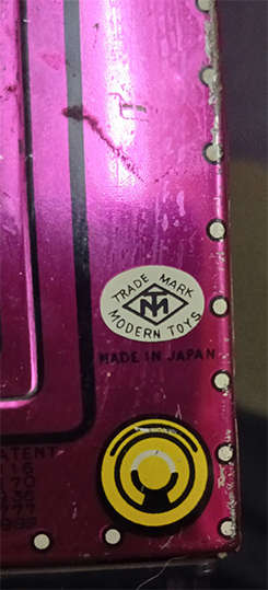 Vintage Metal Bell Clanger Red Mountain Express Train Battery Operated