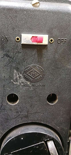 Vintage Metal Bell Clanger Red Mountain Express Train Battery Operated