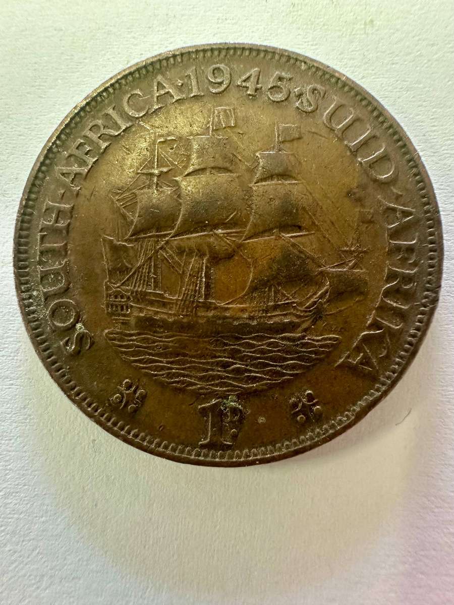 1945 GEORGE VI SOUTH AFRICAN 1 Penny