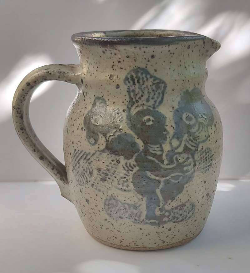 Vintage Rorke's Drift Pottery Stoneware Jug  Signed Joel Sibisi