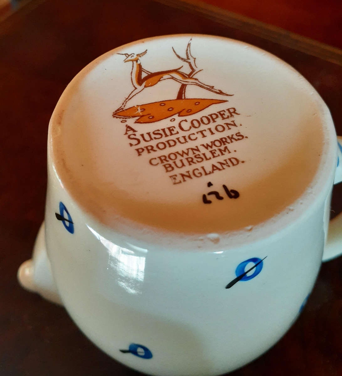 T G Green Cornishware Yellow and White  Jar AND Susie Cooper Jug