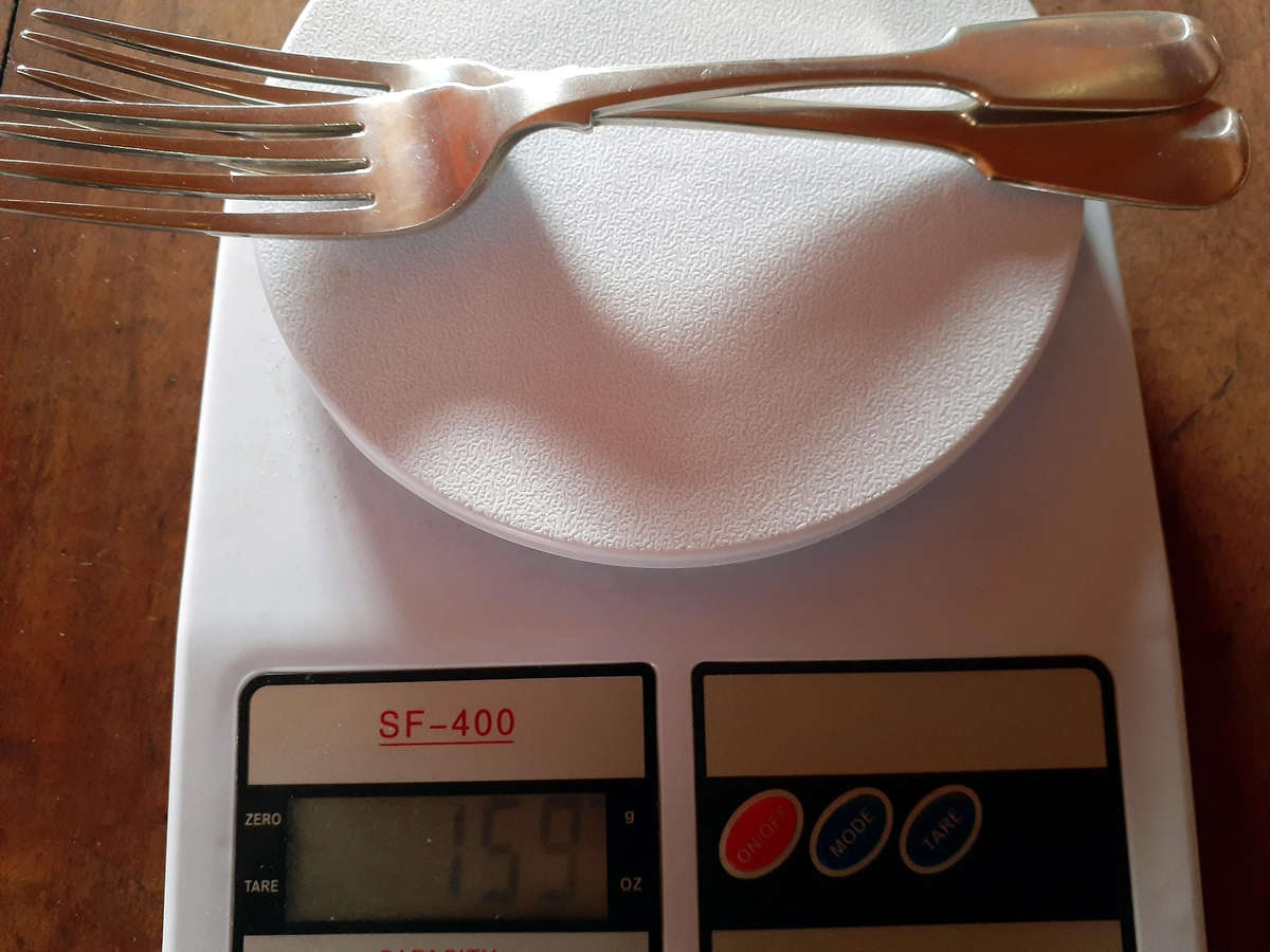 2 Large Antique English Silver Forks. Full Hallmarks. London 1837. John & Henry Lias. 159 grams