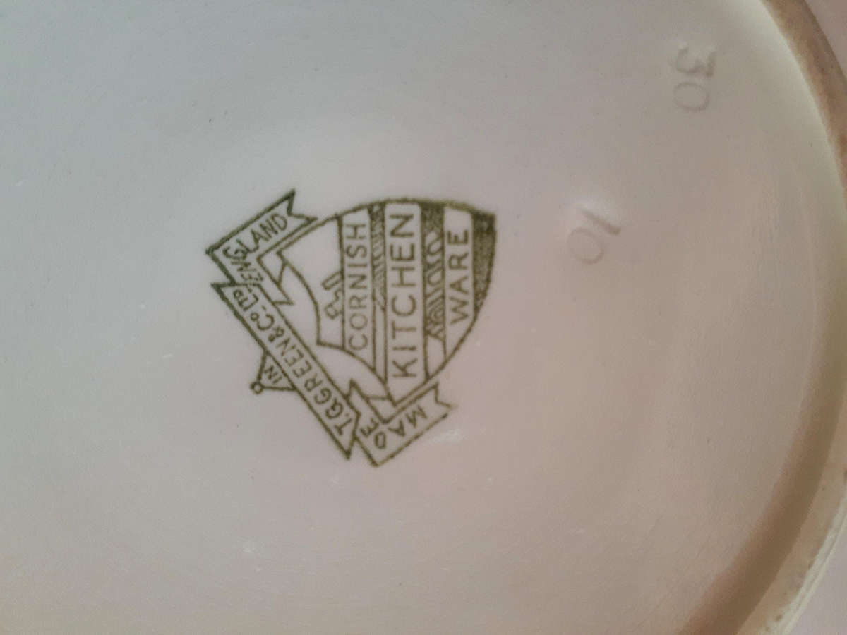 Cornish Ware - Yellow and White Milk Jug - T G Green - Green Shield Stamp