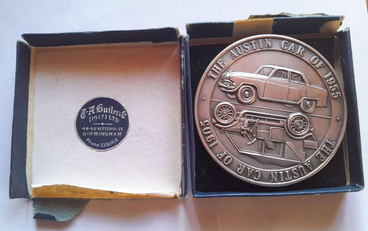 AUSTIN GOLDEN JUBILE 1905-1955 SOUVENIR MEDAL IN BOX