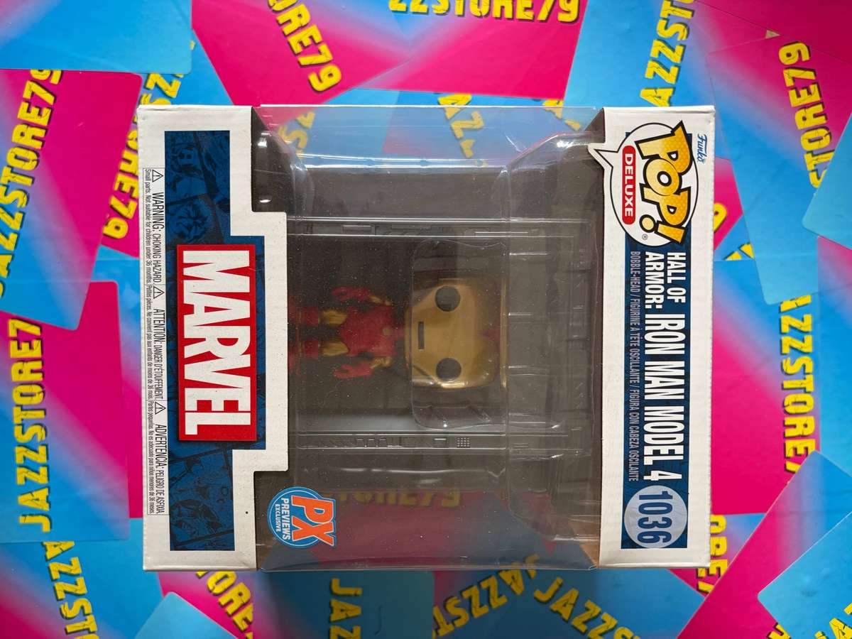 IRON MAN WITH GANTRY!!IRON MAN!!FUNKO POP!! DELUXE!! GITD!! PX EXCLUSIVE!!
