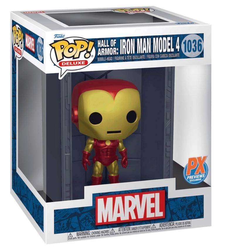 IRON MAN WITH GANTRY!!IRON MAN!!FUNKO POP!! DELUXE!! GITD!! PX EXCLUSIVE!!