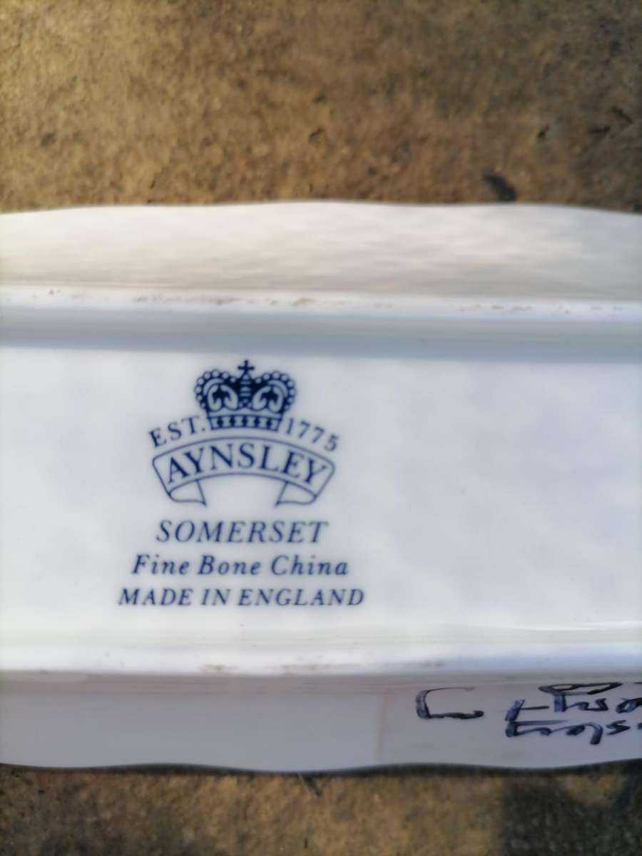 x2 AYNSLEY TRINKET DISHES (SOMERSET & COTTAGE GARDEN