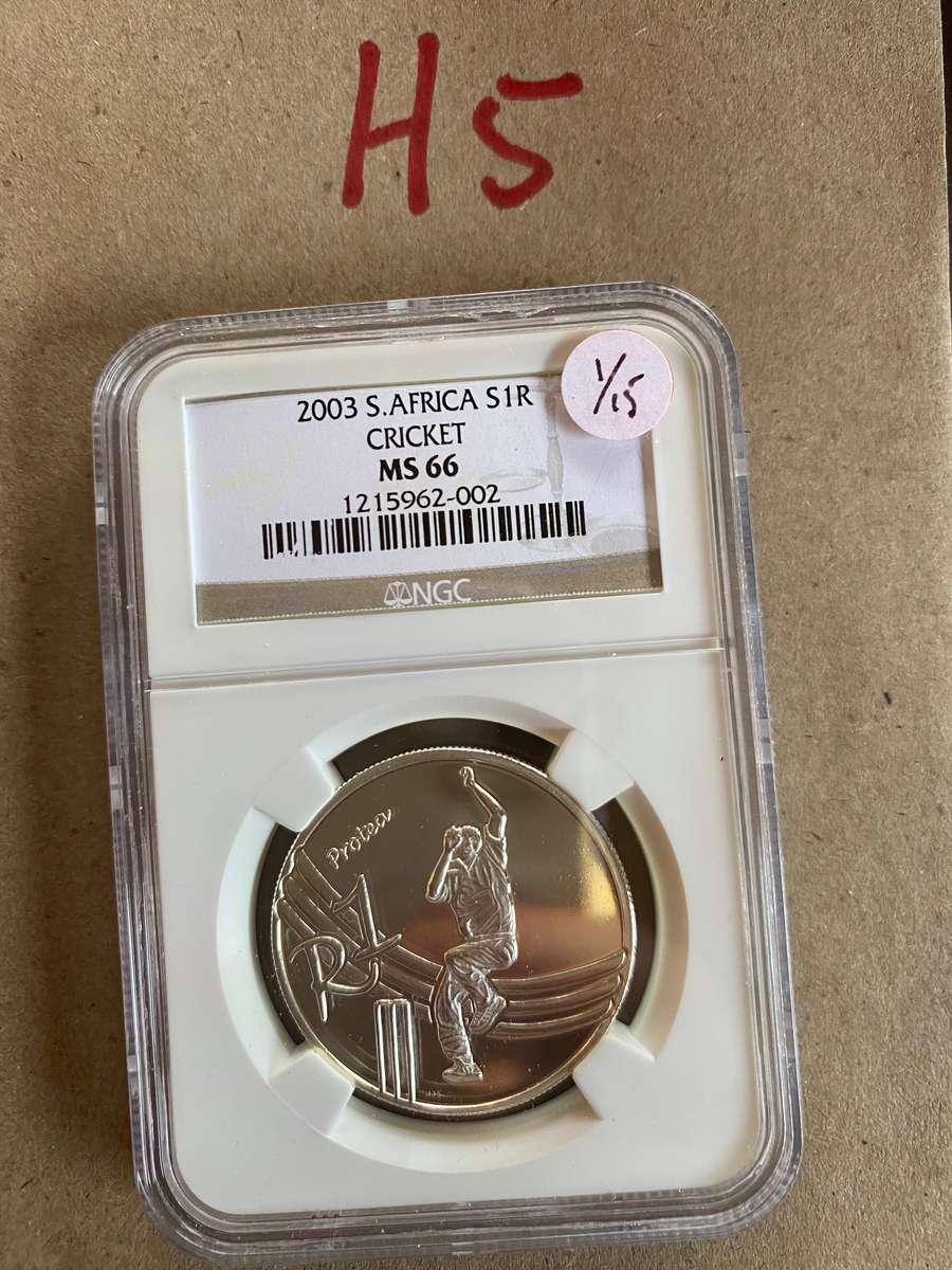 very low mintage UNC 2003 South Afrika Silver UNC R1 - NGC graded MS66