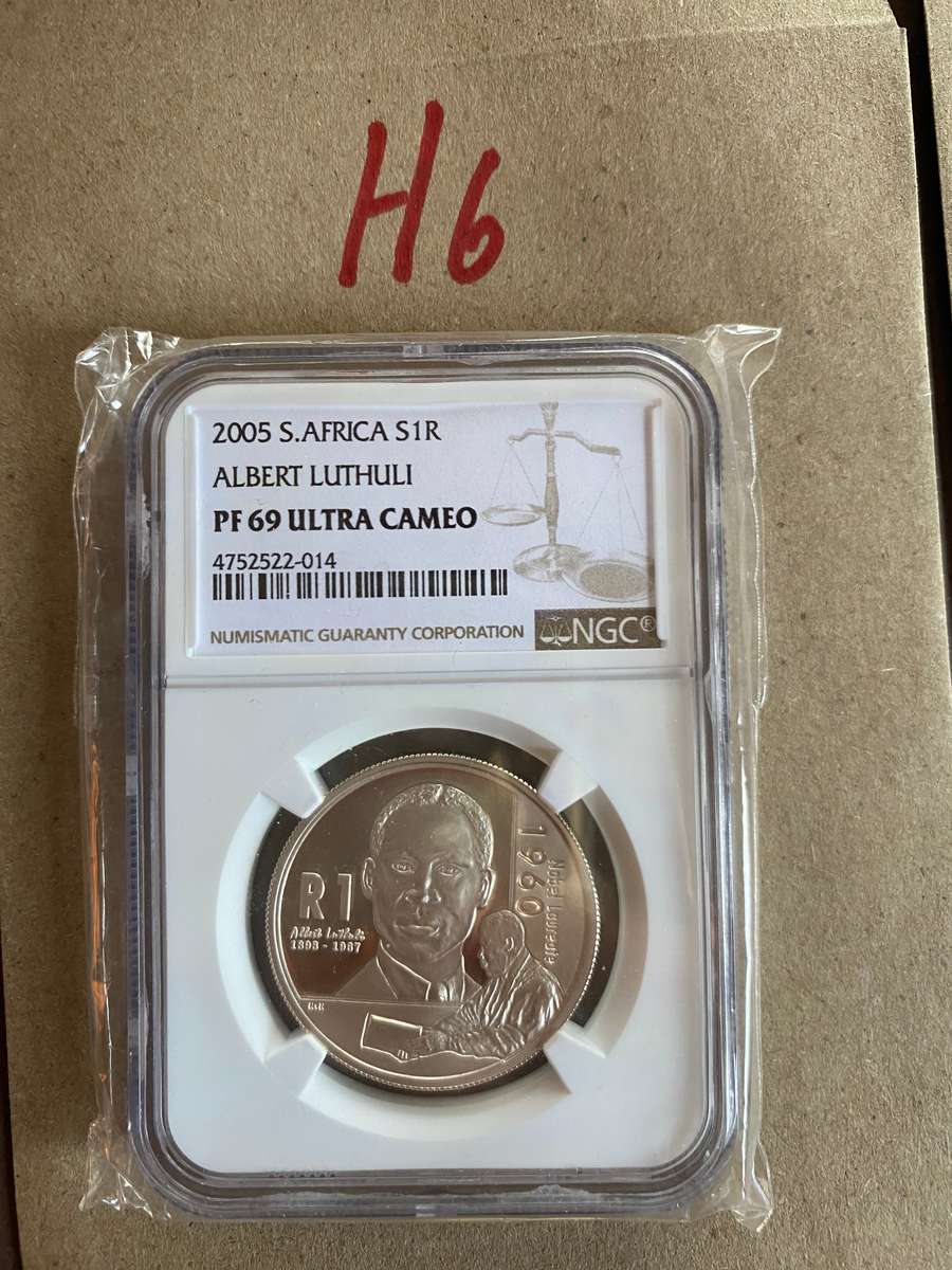 very low mintage UNC 2003 South Afrika Silver UNC R1 - NGC graded MS66