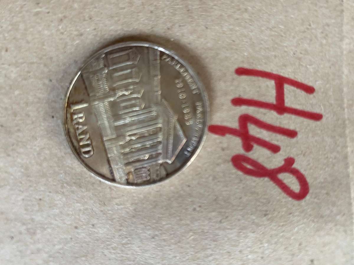 1985 South Africa Silver proof R1 - Union buildings